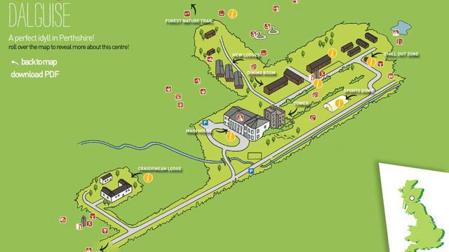 Dalguise Interactive Centre Map